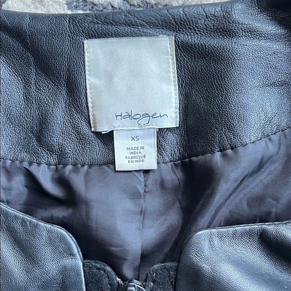 Halogen Black Genuine Leather Jacket - image 3